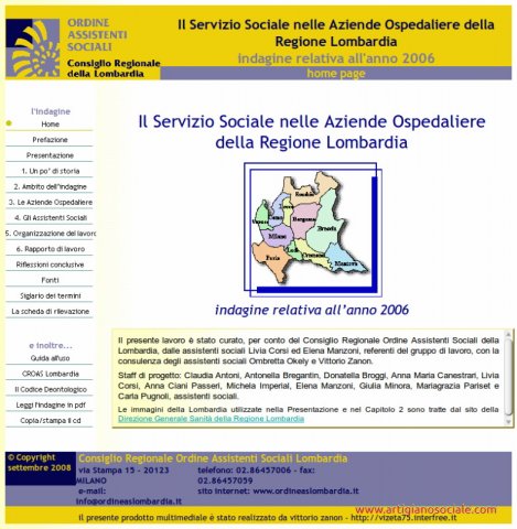 il Servizio Sociale nelle Aziende Ospedaliere Lombarde